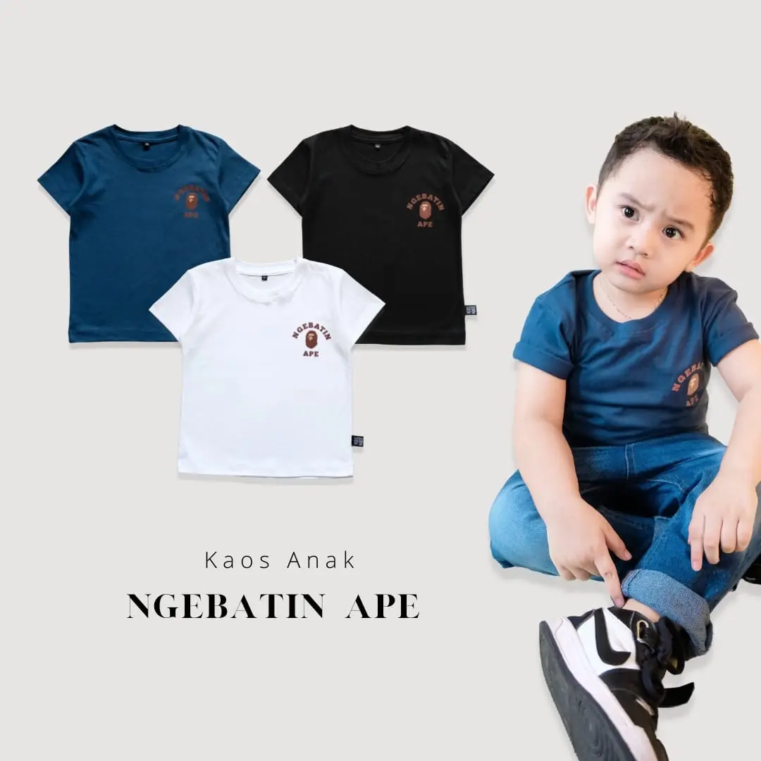 Kaos Anak Ngebatin APE | Atasan Anak Cakep
