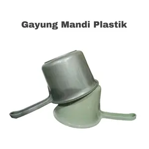 Gayung Mandi Plastik Jumbo Abu Abu Tebal