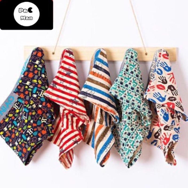 Combo 5 Quần sịp nam boxer hoạt hình họa tiết nhiều màu sắc vải thun cotton mềm mịn thoáng khí pm11a Menswear Quần Lót Quần Boxer