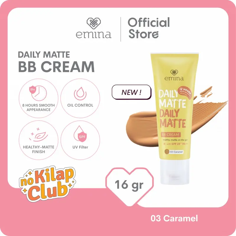 Emina Daily Matte BB Cream 16 g / tidak menimbulkan komedo/jerawat 4