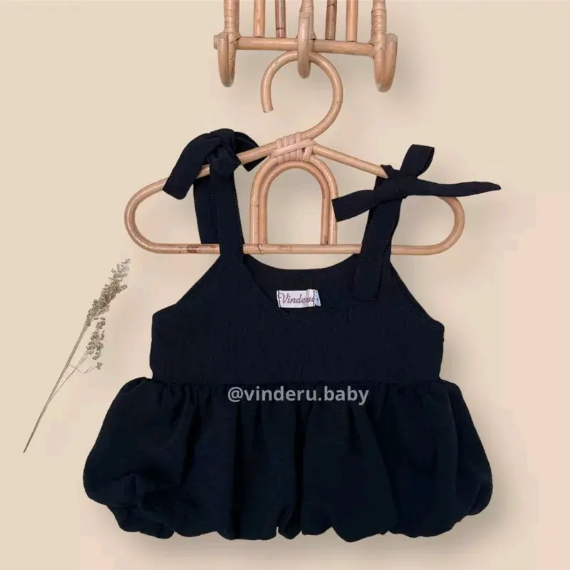 (Vinderu) Vanesh Dress Jean top / atasan balon / atasan anak & bayi