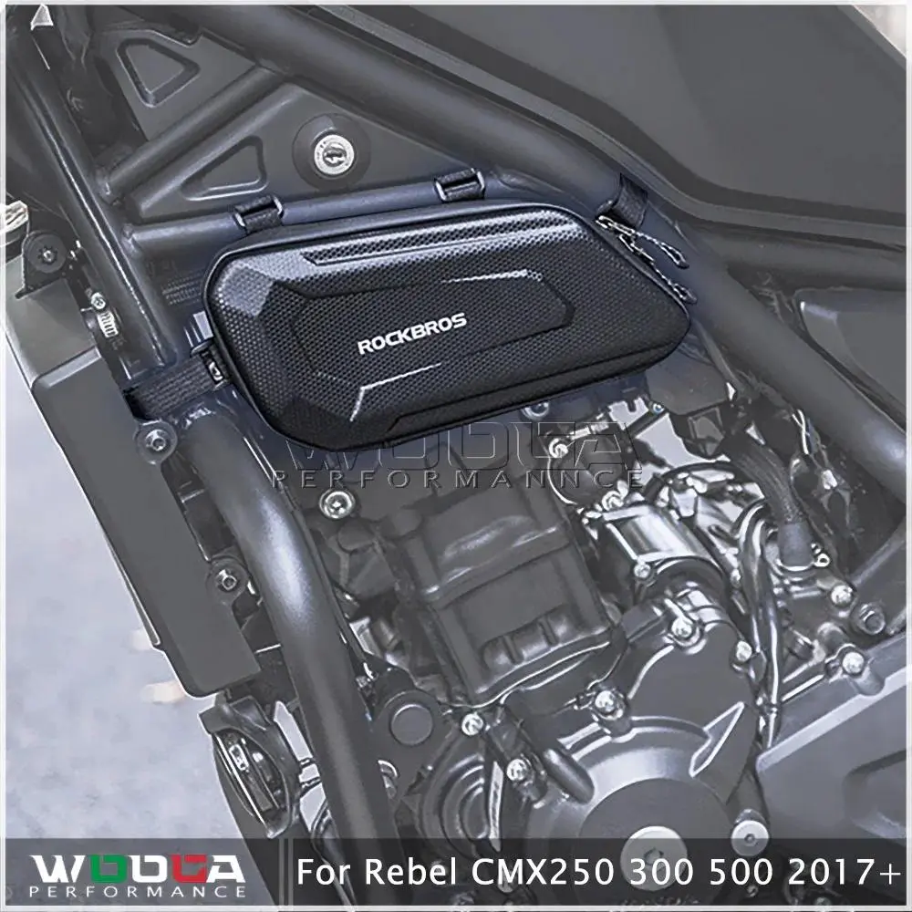 Motorcycle Side Frame Bag For HONDA Rebel 250 300 Rebel500 CMX 250 300 500 Rebel1100 CL250 CL300 CL500 Tool Bags Hard Case Waterproof Storage Bag