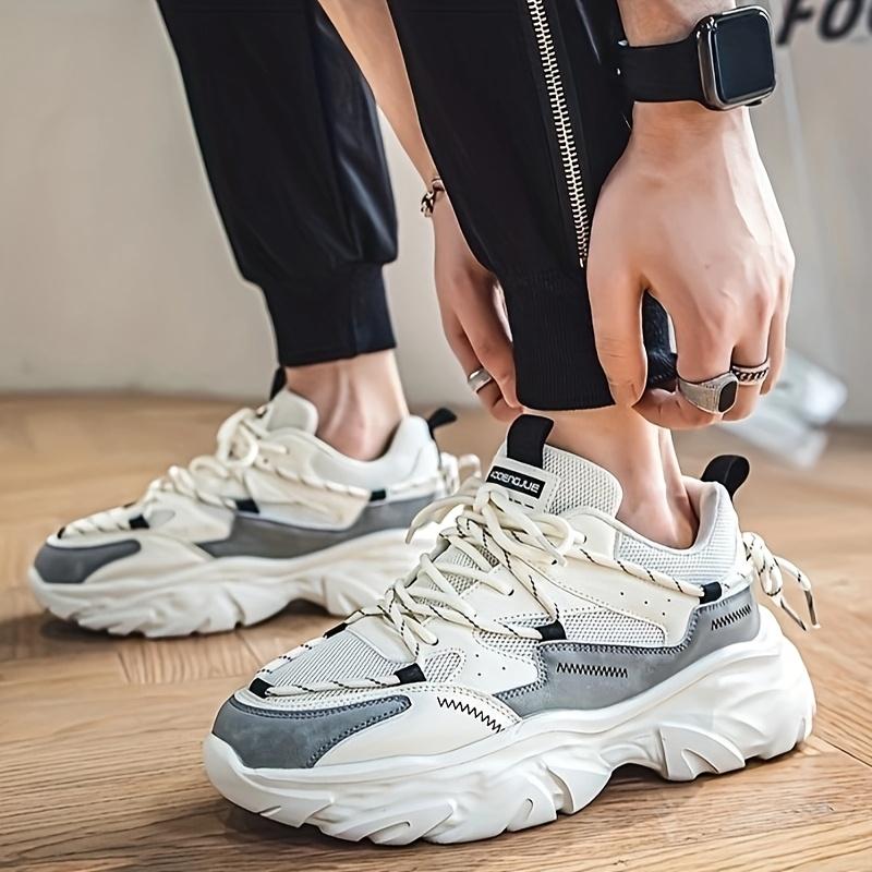 Product Introduction of 2025 New Arrival Men'S Versatile Sports & Casual Sneakers - Mesh High-Top Running Shoes with Stylish Lace-Up Design, Thick Sole for Outdoor Activities & Everyday Wear, Casual Footwear | Trendy Sneakers | Comfortable Footwear 8