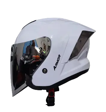 Helm Half Face JS ARMOR Motif Polos ORIGINAL SNI Visor Helmet Kaca Motorcycle