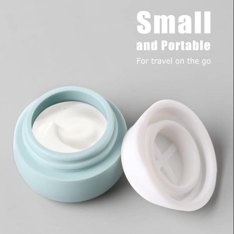 Product Introduction of Silicone Travel Jar, 4 Counts/set Mini Leak Proof Travel Container with Lid, Portable Storage Jar for Toiletries, Face, Body, Hand Cream 2