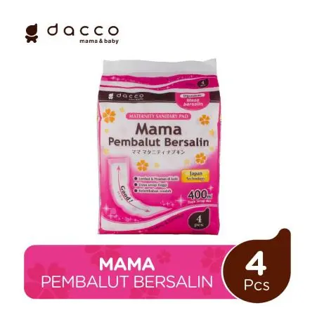 Dacco MAMA PEMBALUT Bersalin / Nifas / Melahirkan isi 4 pcs Pad Teknologi Jepang 44,5 cm
