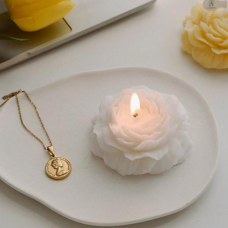 Creative Flower Pattern Scented Candle, 1 Count Decorative Candle, Decorative Ornament for Home Living Room Bedroom, Gift for Friend 7