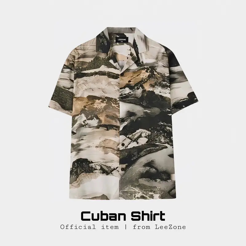 Sơ mi Hổ Phách | Áo sơ mi lụa Cuban form rộng Menswear Nam 0