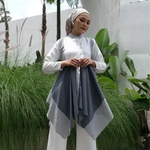 MAUDY TUNIK WHITE GREY - DYA ID