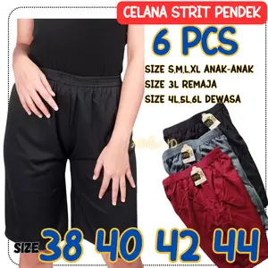 6 PCS STRIT/SHORT/TAYET ANAK-DEWASA Celana Pendek Untuk Anak TK/SD/SMP/SMA/IBU-IBU