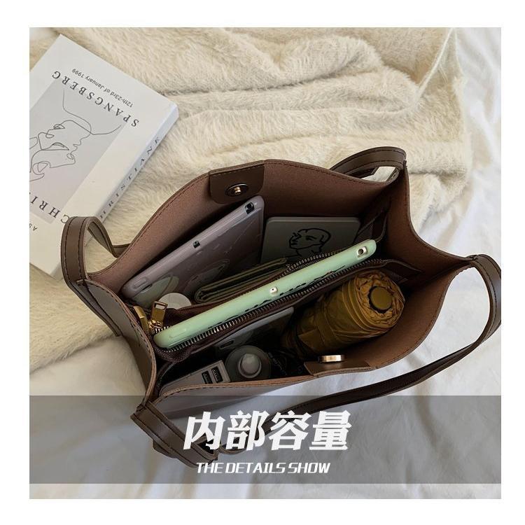 One bag on the shoulder, retro-large tote bag of women, fashionable bag 2