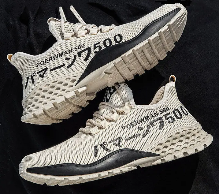 Giày Lưới Thoáng Khí, Dành Cho Nam, Giày Thể Thao Chạy Bộ Thường Ngày Hợp Xu hướng Sneaker Shoes Đế Bằng Nhung