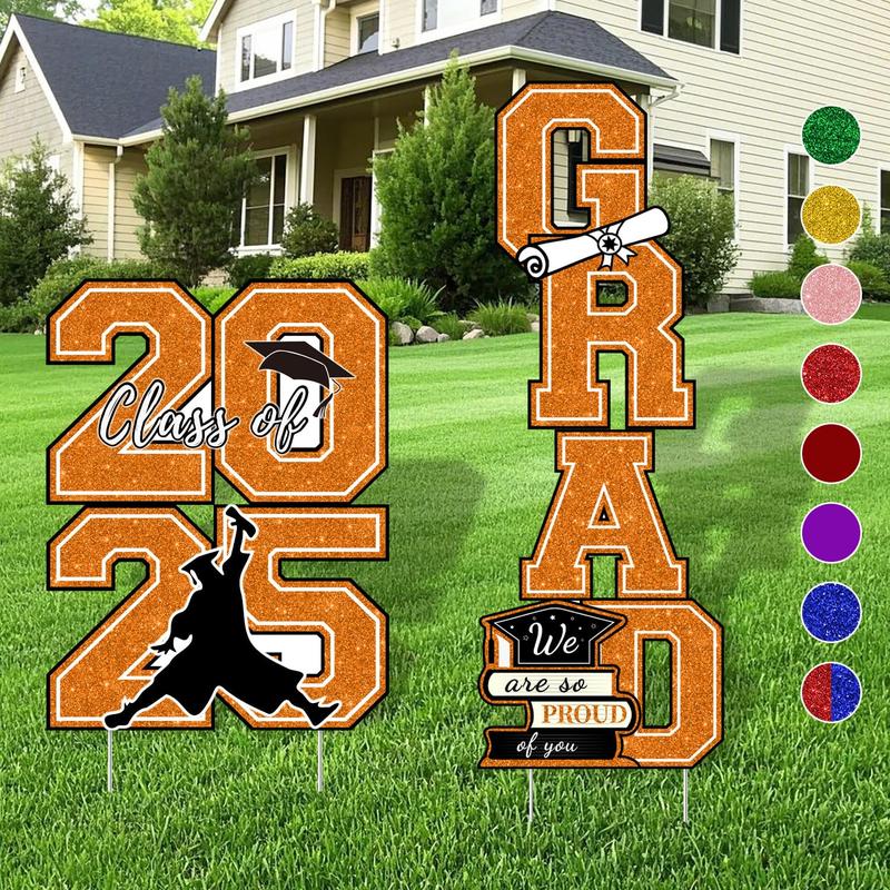 4 pcs Graduation Yard Sign Class of 2025 Decorations - Large - TikTok Shop