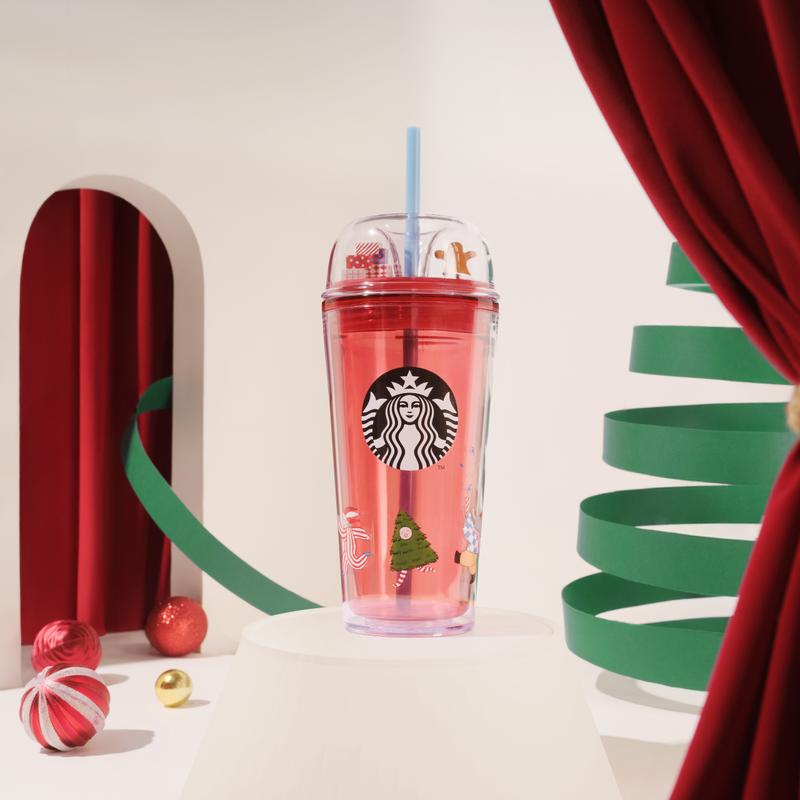 Bình Starbucks Coldcup 16OZ (473ml) PL HOLIDAY CARNIVAL FRIENDS