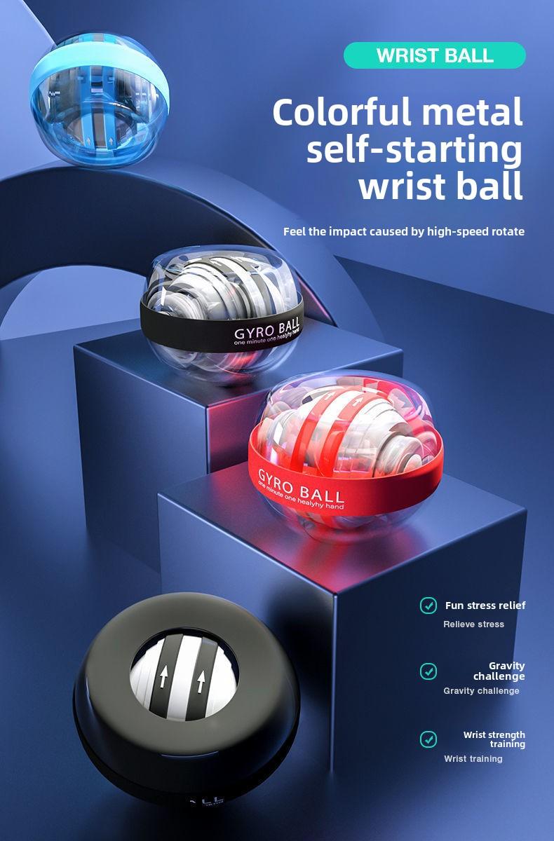 Product Introduction of Wrist Ball Magnetic Luminous Colored Lights Hand-Muscle Developer Gyro Training Fitness Decompression Grip Strength Ball 0