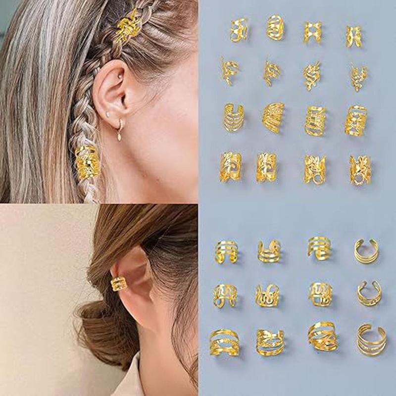 Product Introduction of Dashu 210pcs Hair Accessories Dread Locks Hollow Out Hair Ring Hair Braiding Metal Cuff Clips Dreadlocks Beads Charm Headwear Hair Braid Tubes Women 11