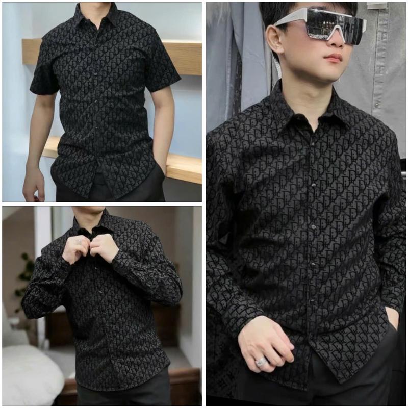 Áo Sơ Mi tay ngắn nam Sọc caro vàng nghệ sọc đen đỏ chất vải vừa vặn trơn mát boy phố Menswear Nam Shirt Có Cổ