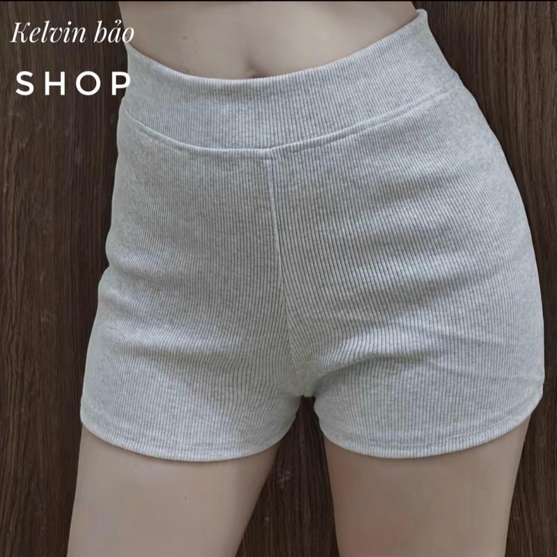 Combo 3 Quần đùi nữ ôm gọn tôn dáng vải thun tăm gân co giãn tốt Women