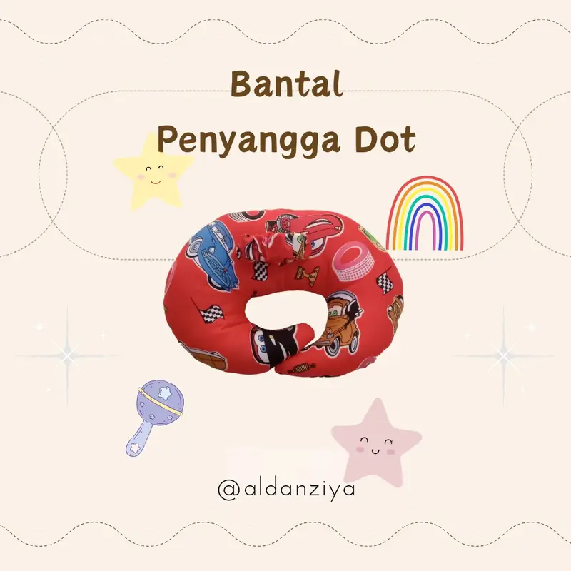 Bantal Dot Penyangga Botol Susu Bayi 4