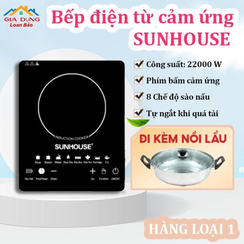 Product Introduction of Bếp Điện Từ Cảm Ứng Sunhouse SHD6011 Công Suất 2000W, Nồi Inox, Hẹn Giờ, Khóa Trẻ Em, Bảo Hành 12 Tháng, Bếp Từ 0