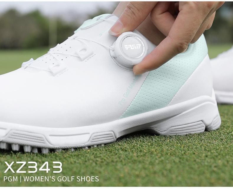 Product Introduction of [PGM] Golf Shoe Women's Waterproof Sneakers Anti-Slip Lightweight Knob Comfortable Shock-Absorbing Mid-Sole Nail-Free Shoes Xz343 20