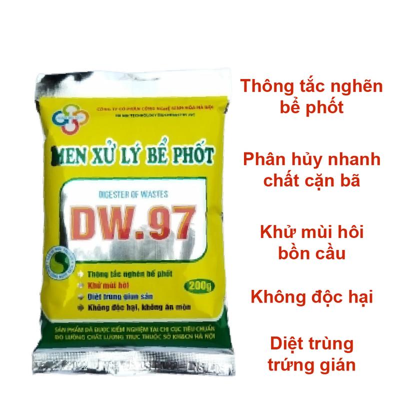Men Xử Lý Bể Phốt - Men Đổ Bồn Cầu - Men Vi Sinh Xử Lý Bể Phốt - Chống Tắc Nghẽn - Khử Mùi Hôi DW.97 Làm Sạch Kem
