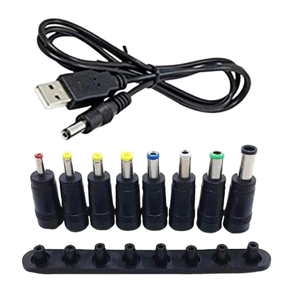 DC Power Adapter Connector Power Adapter Tips Connector Kits ,5.5 x 2.1mm ,Female Base Female to Male Universal Laptop DC Power Adapter Kits