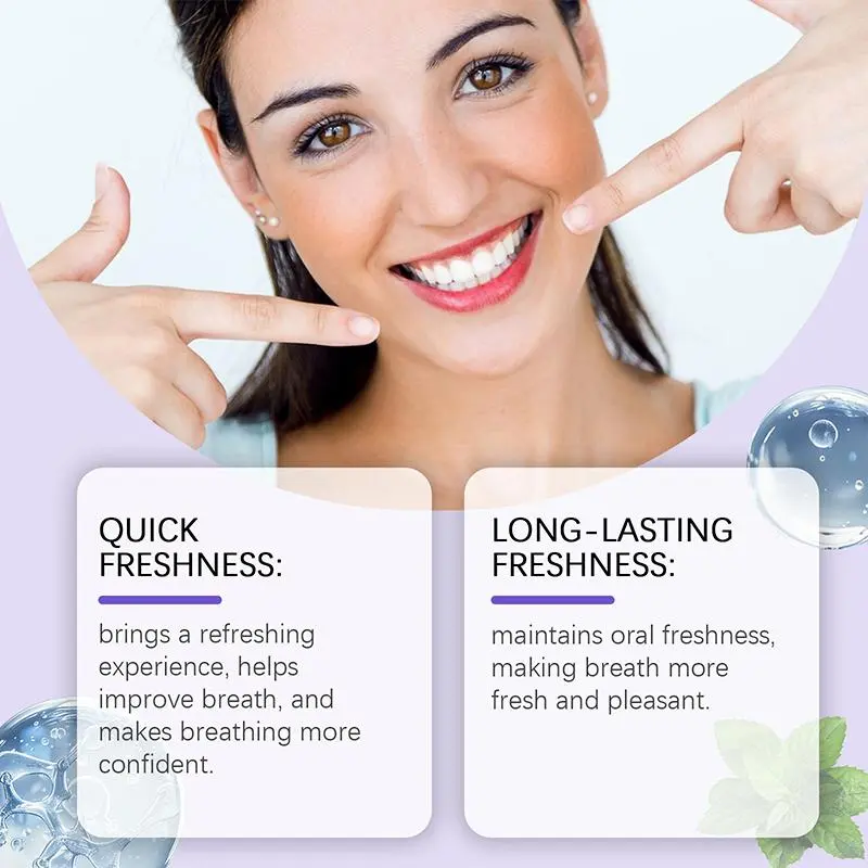 Portable Oral Spray, Freshening Breath Spray, Oral Care Spray for Men & Women, Daily Oral Care Product 8