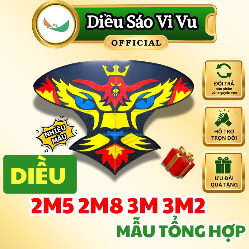 Diều sáo 2m5 2m8 3m 3m2 (KO SÁO VÀ KO DÂY) (CÓ QUÀ TẶNG)
