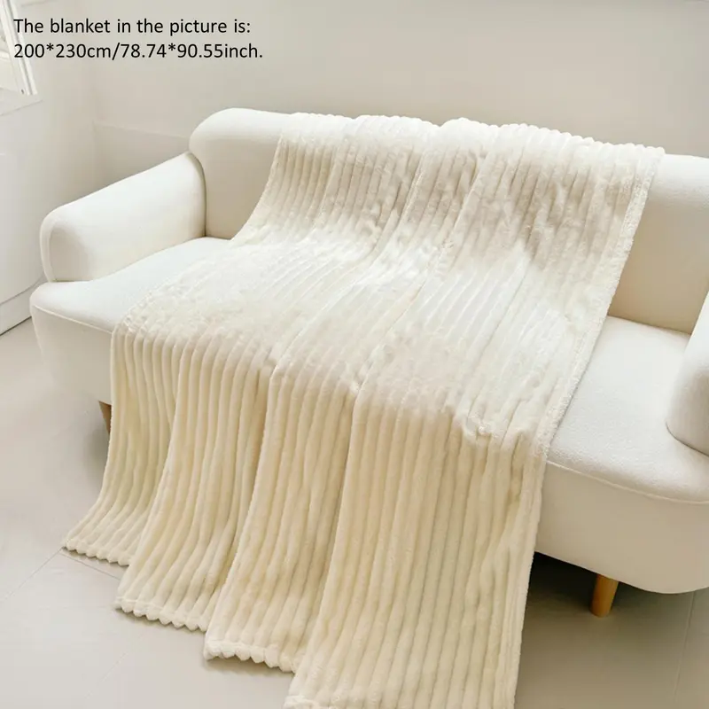 Solid Color Blanket, 1 Count 260GSM Soft Comfortable Skin-friendly Warm Throw, Bedroom Refresh Decor for Bed Sofa Home Dormitory 5