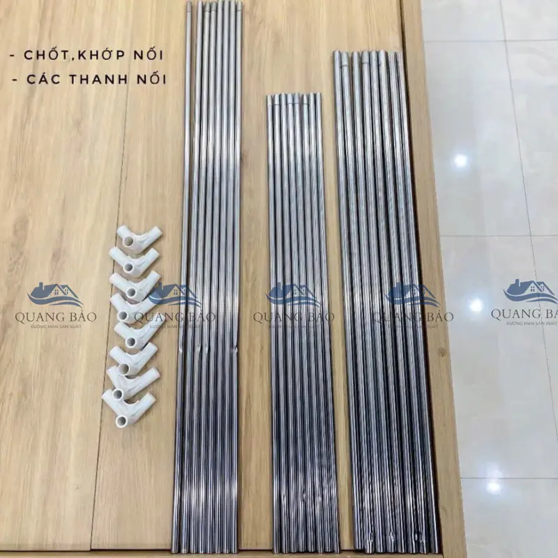 Màn Mùng Hộp Khung INOX Chắc Chắn Chống Muỗi Không Khoan Tường Cực Đẹp Sang Trọng-Màn Hộp Quang Bảo 8