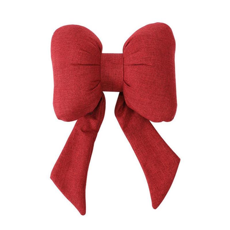 Product Introduction of Red Ribbon Bow Headrest Neck Pillow Seat Lumbar Support Pillows C1P1 23