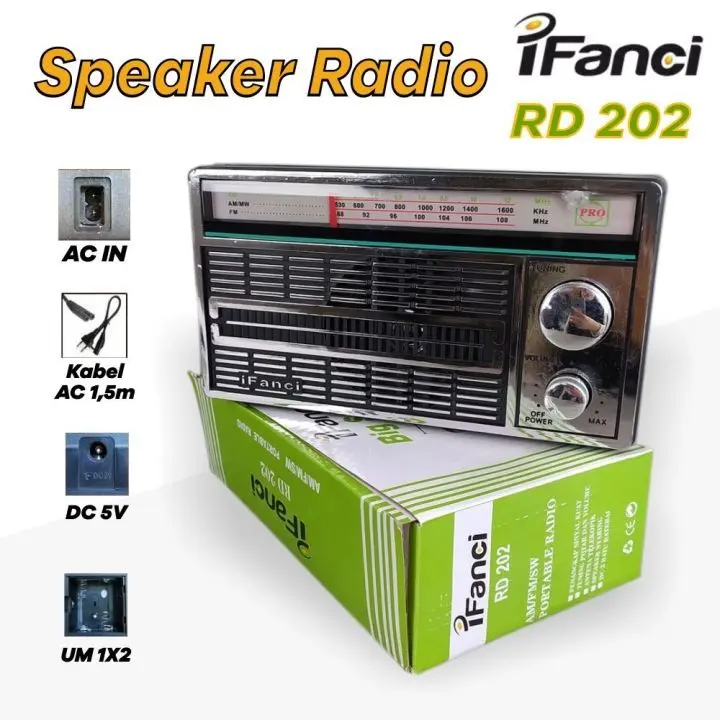 Radio Internasional International F-4250 Portable AC DC Mode AM FM SW - International