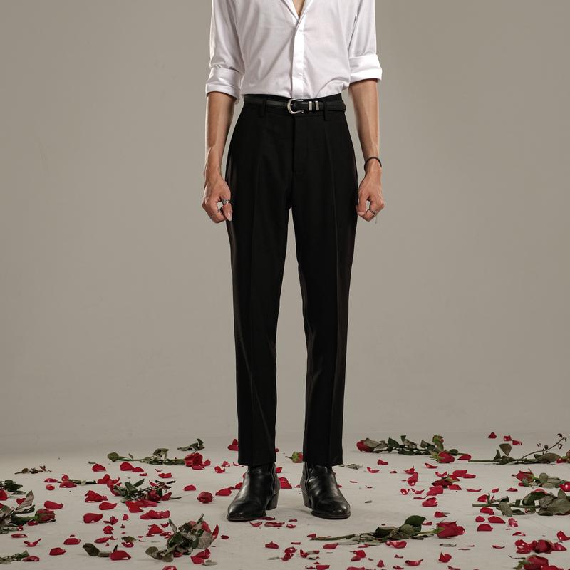 Quần Ống Suông cạp cao Addikt Gentle Trousers - Quần nam ống suông 2 màu Đen/ Trắng Chất liệu Cotton Blend chống nhăn, quần basic form regular Menswear