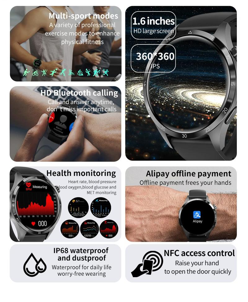 Product Introduction of Jam Tangan Pintar, Untuk Huawei GT4 Pro +, Skrin AMOLED HD, Panggilan Bluetooth, Kalis Air IP68, GPS dan NFC, Kadar Jantung, 2024, Untuk Lelaki Magnet Smart 28