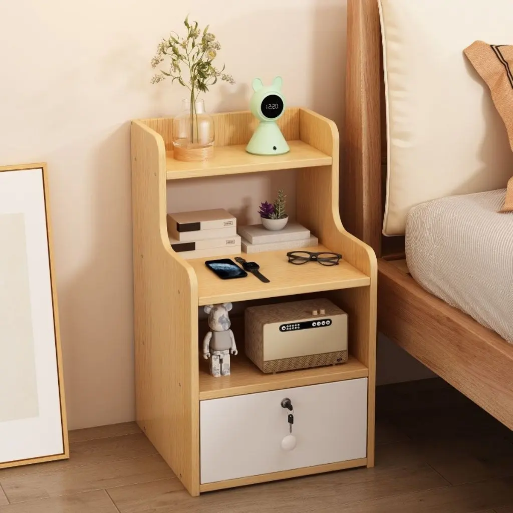 Kệ Để Đầu Giường (CÓ KHOÁ) Tủ Để Đồ Đầu Giường-Tab Đầu Giường Gỗ MDF Cao Cấp Có Ngăn Khoá 1 Ngăn - 2 Ngăn