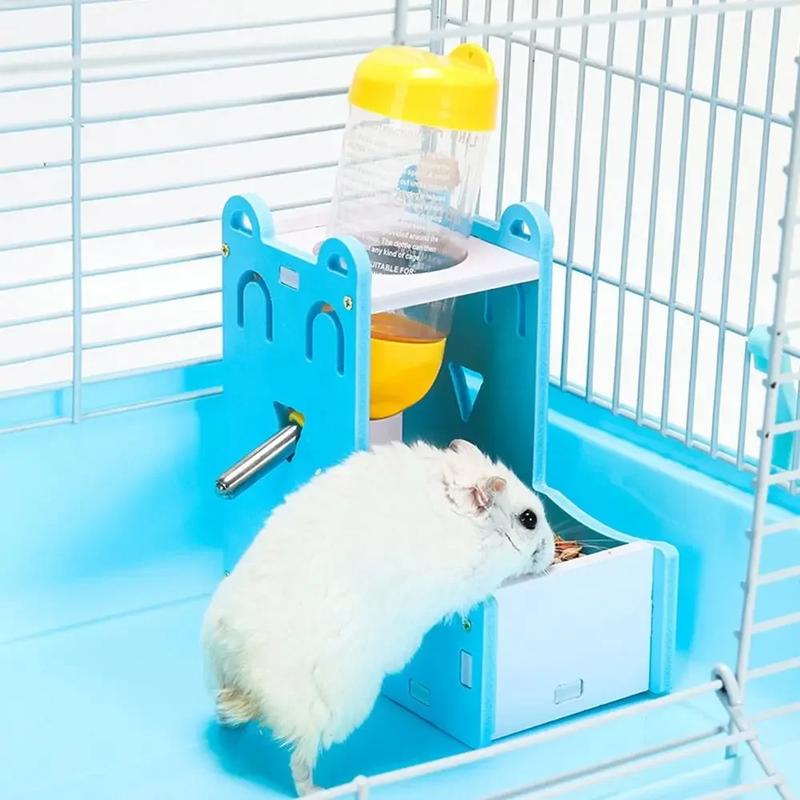 Product Introduction of 2 in 1 Durable Hamster Drinker Small Pet Bottle Holder Hamster Rabbit Food Feeder Cute Mini Water Feeding Pet Supplies 9