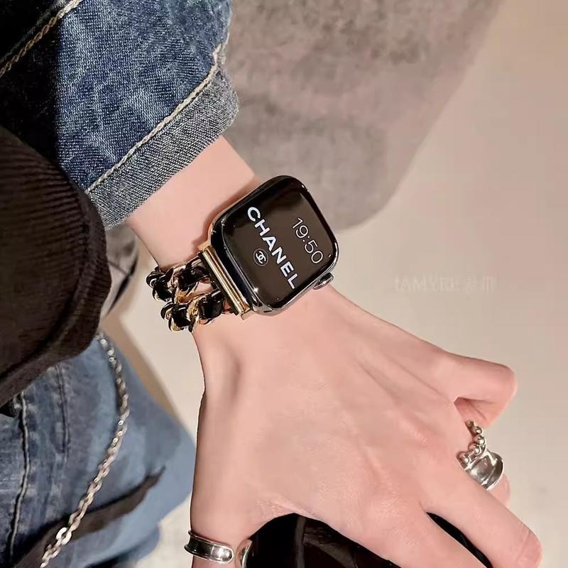 Genuine Leather Watch Straps for iWatch 10 9 8 7 6 SE 5 4 3 21Metal Double D Women's Elegant Watch Band 49mm 38mm 40mm 41mm 42mm 44mm 45mm for iwatch Bracelet 1