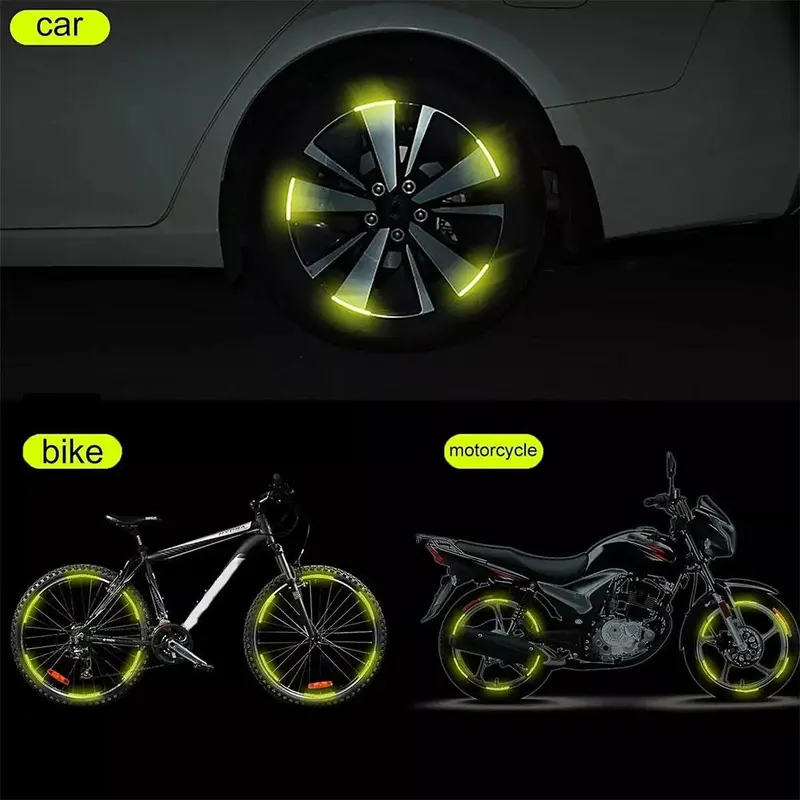 Miếng Dán Phản Quang, 20 Chiếc, Cho Lốp Xe Và Vành Xe, Miếng Dán Trang Trí, Miếng Dán Cầu Vồng, Thích Hợp Cho Ô Tô, J1U5 8