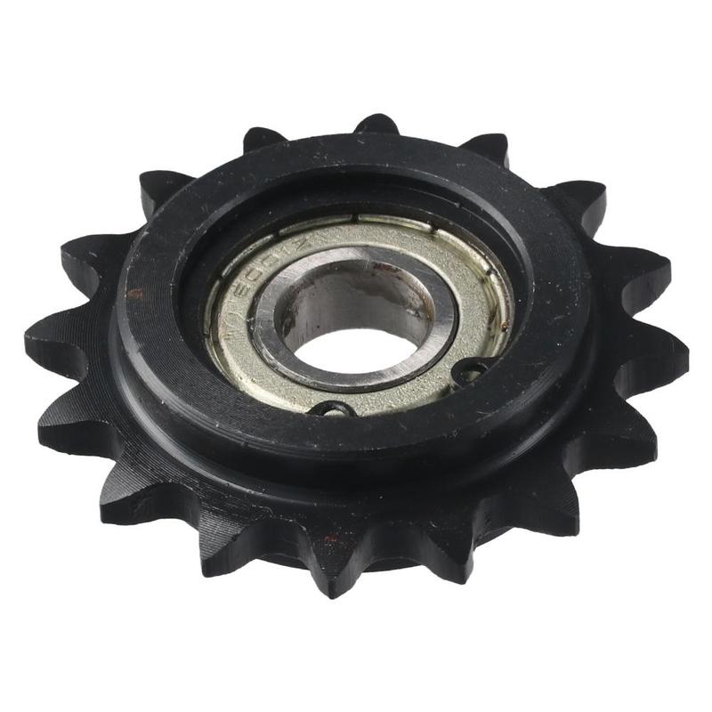 Uxcell Chain Idler Sprocket – 8mm Bore, 3/8" Pitch, 14 Teeth, C45 Carbon Steel, Black Oxide, Single Bearing For ISO 06B Chains