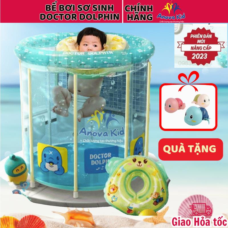  Bể bơi sơ sinh thành cao KÈM PHAO DOCTOR DOLPHIN cho bé bể bơi thành cao cho bé 