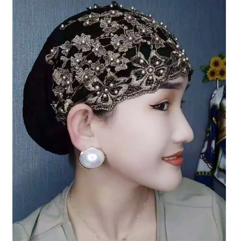 Mũ Khăn Quàng quàng cổ trùm đầu, dành cho tóc xám, dành cho phụ nữ, mùa Mùa Xuân và mùa hè, khăn che mặt Hui mới, khăn đội đầu tiện lợi, thích hợp cho mẹ, mũ
