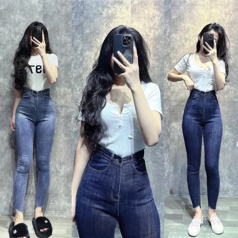 Quần jeans ôm qc dài 92-94cm  Menswear Pants 1