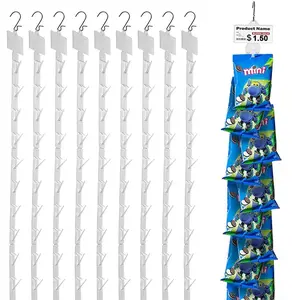 10pcs Clip Strip Display Makanan Produk Supermarket Snack Hanging Strip