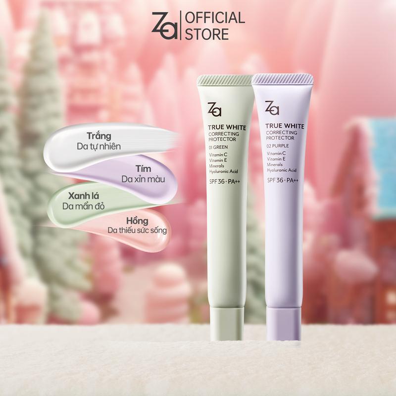 Combo 2 Kem Lót Kem chống nắng nâng tone da SPF36 PA++ Za TW protector 35G - MỚI