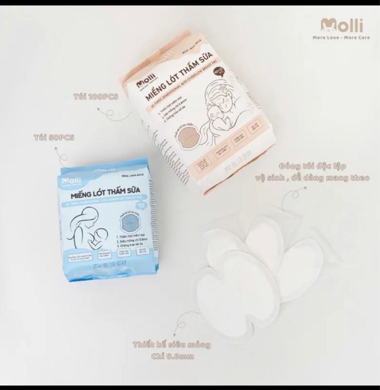Product Introduction of Miếng lót thấm sữa Molli siêu mỏng, 50pcs/100pcs bình  sữa hút  sữa  power  pump cốc  hứng  sữa  silicon  tự  dính máy  hút  sữa  mom  cozy  v1  pro máy  hút  sữa  imani cốc  hứng  sữa  silicon  tự  dính miếng  thấm  sữa miếng  lót  thấm  sữa  100  miếng 10