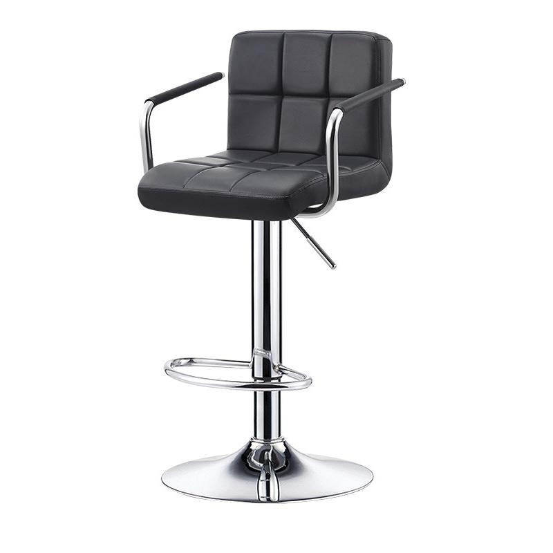 Product Introduction of 【Special Offer】360 ° rotation Bar Chair High Chair Bar Stool with Handrail Soft Leather Chair Air Lift Adjustable Rotatable 30