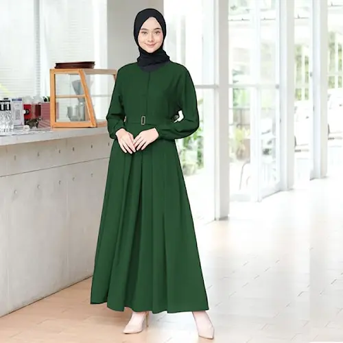 Pakaian Wanita Muslimah Premium Gamis Wanita Syar'i Muslim Bahan Lembut Trend 2023 Dress Fit 1