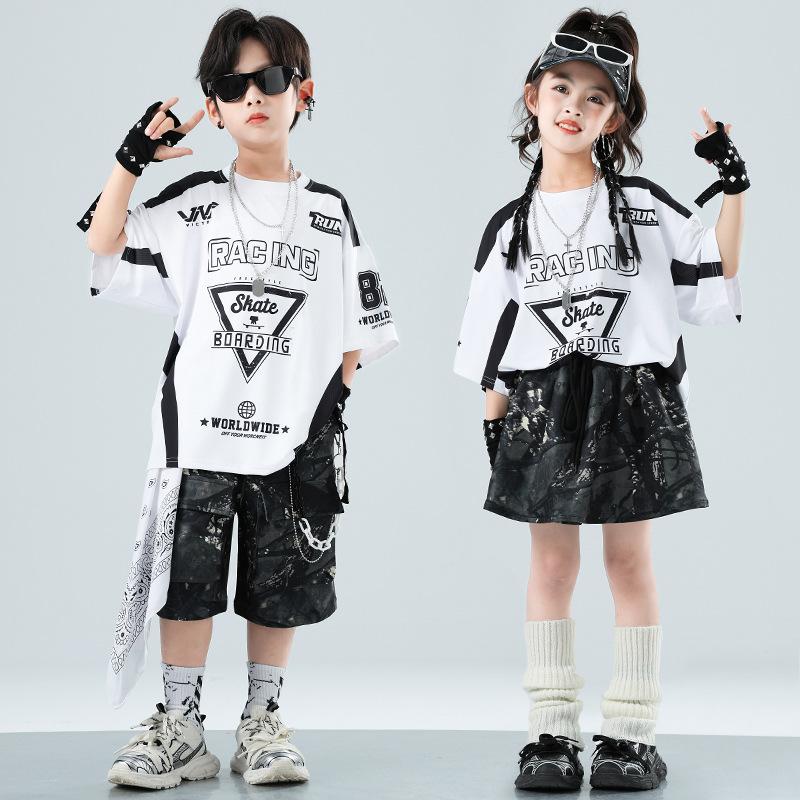 15-75KG ชุดเต้นเด็ก ชุดเต้นแจ๊ส เด็กผู้หญิง เสื้อ ชุด cover dance เด็กผู้ชาย ชุดฮิปฮอป กางเกง ชุดเต้