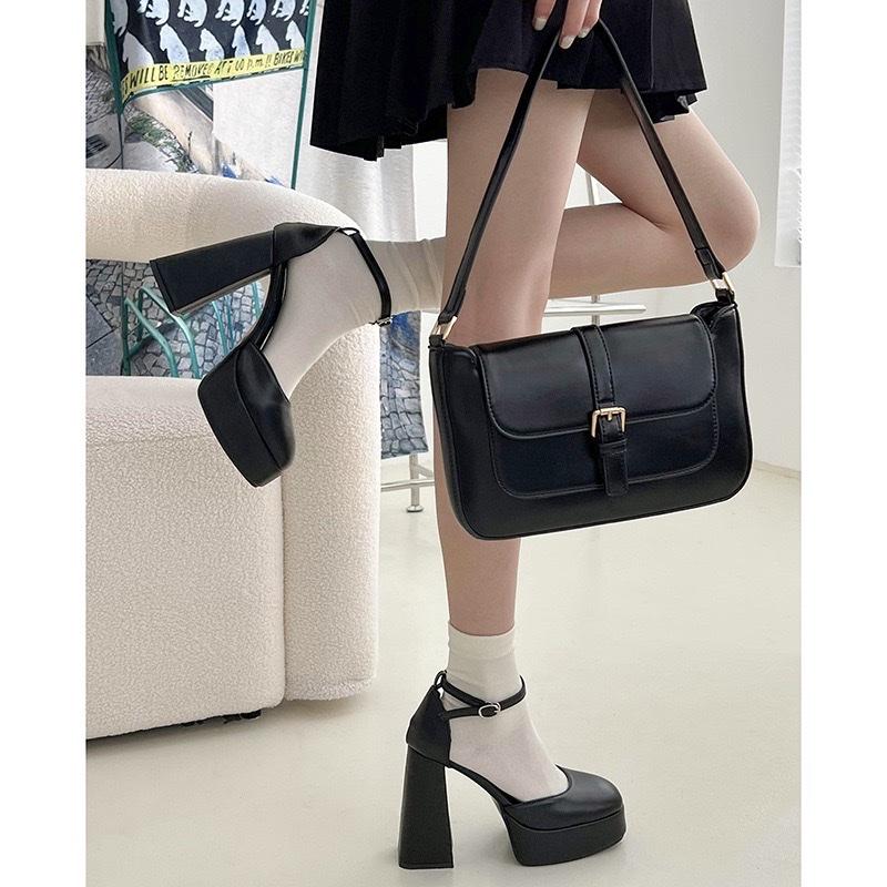 [ HÀNG CÓ SẴN] 40-43 Giày cao gót da mềm 12cm BIG SIZE 6
